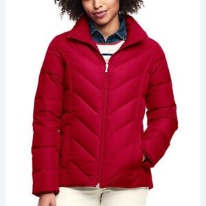 Red Women's Puffer Jacket - Lightweight Warmth